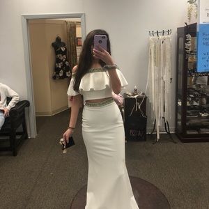 Two piece prom dress